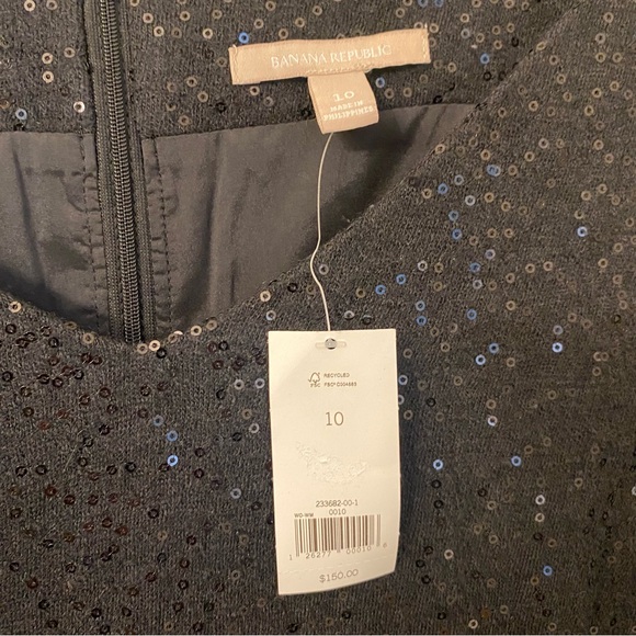 Banana Republic Wool Dress With All Over Sequins Size 10 - Picture 8 of 10